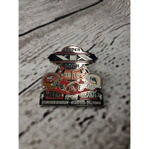 1985 NFL SUPER BOWL XIX - 49ERS vs. DOLPHINS Football Lapel Pin